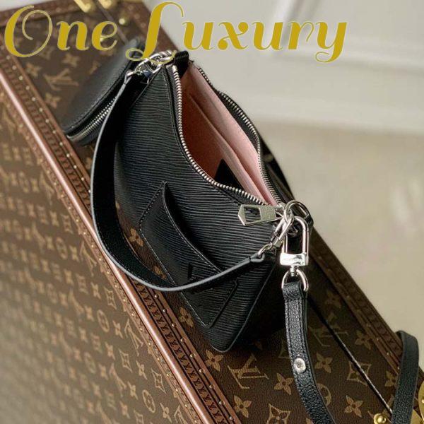 Replica Louis Vuitton Women LV Marellini Handbag Black Epi Grained Cowhide Leather 8