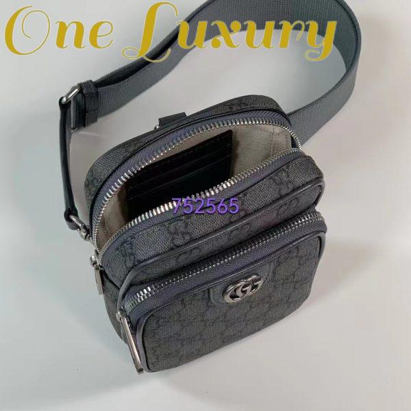 Replica Gucci Unisex Ophidia GG Mini Bag Grey Black GG Supreme Canvas Double G 8