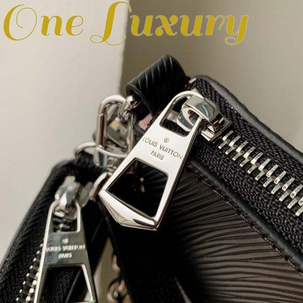 Replica Louis Vuitton Women LV Marellini Handbag Black Epi Grained Cowhide Leather 9
