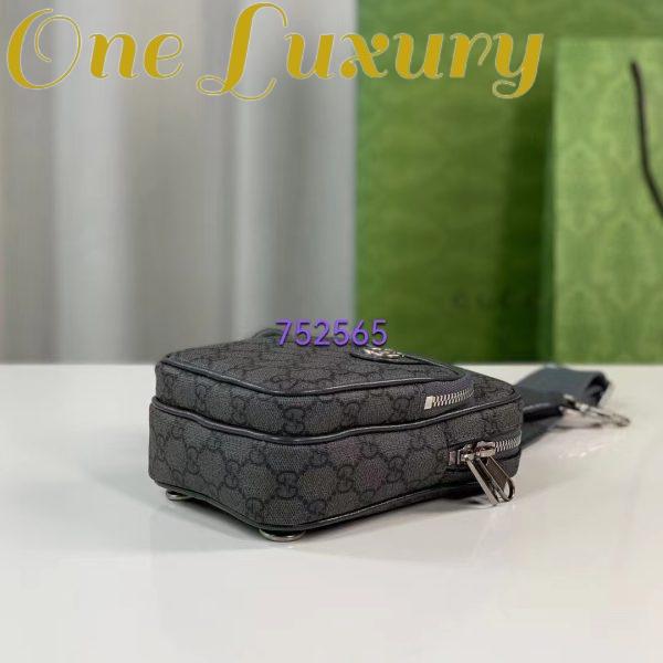 Replica Gucci Unisex Ophidia GG Mini Bag Grey Black GG Supreme Canvas Double G 10