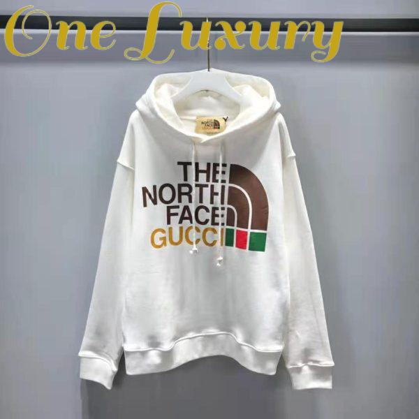 Replica Gucci Women The North Face x Gucci Cotton Sweatshirt Crewneck Long Sleeves-White 2