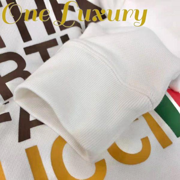Replica Gucci Women The North Face x Gucci Cotton Sweatshirt Crewneck Long Sleeves-White 8