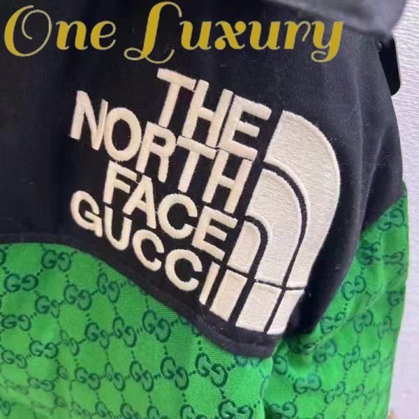 Replica Gucci Women The North Face x Gucci Padded Jacket Green Ebony GG Canvas 7