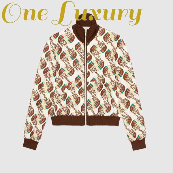Replica Gucci Women The North Face x Gucci Web Print Technical Jersey Jacket Polyester Cotton
