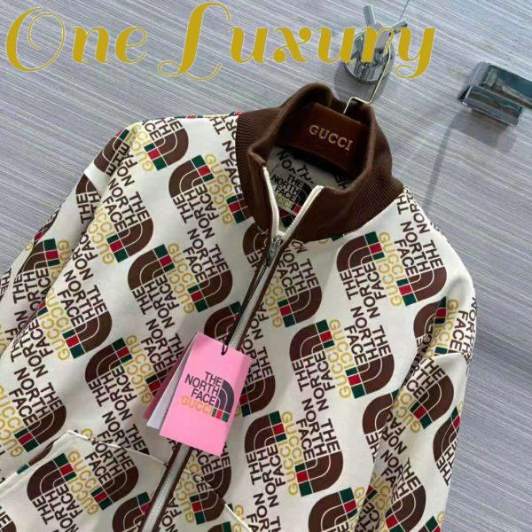 Replica Gucci Women The North Face x Gucci Web Print Technical Jersey Jacket Polyester Cotton 7