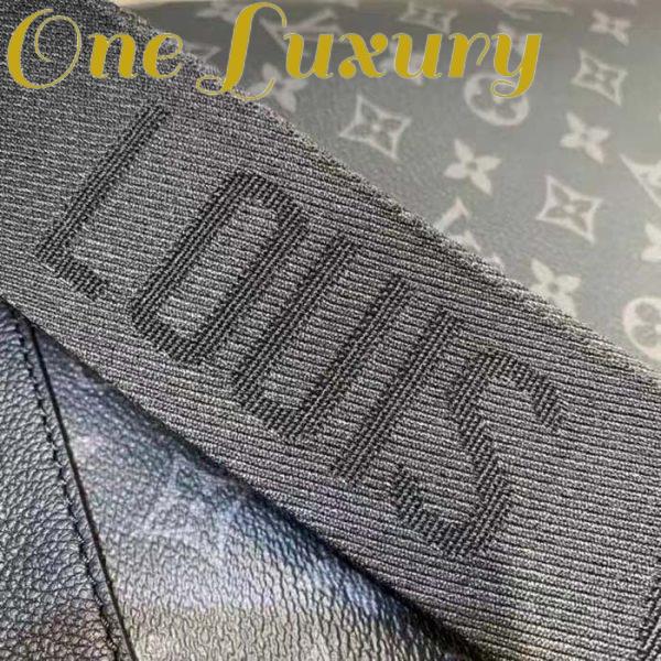 Replica Louis Vuitton Unisex Saumur Tote Monogram Eclipse Coated Canvas Black Cowhide Leather 9