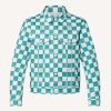 Replica Louis Vuitton LV Men Damier Printed Crewneck Cotton Ocean Classic Sweatshirt Shape 19