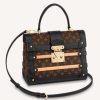 Replica Louis Vuitton Unisex Trianon PM Handbag Monogram Coated Canvas Calfskin Leather Wood