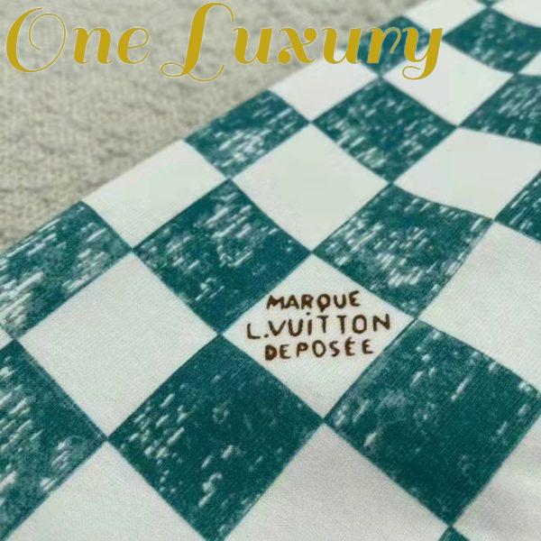 Replica Louis Vuitton LV Men Damier Printed Crewneck Cotton Ocean Classic Sweatshirt Shape 7