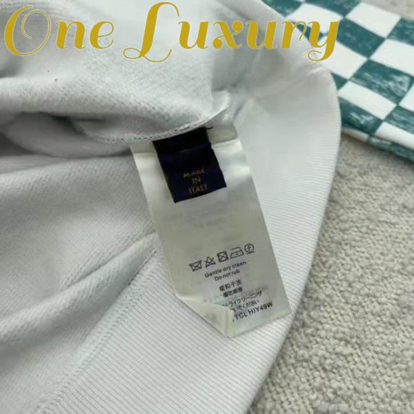 Replica Louis Vuitton LV Men Damier Printed Crewneck Cotton Ocean Classic Sweatshirt Shape 11