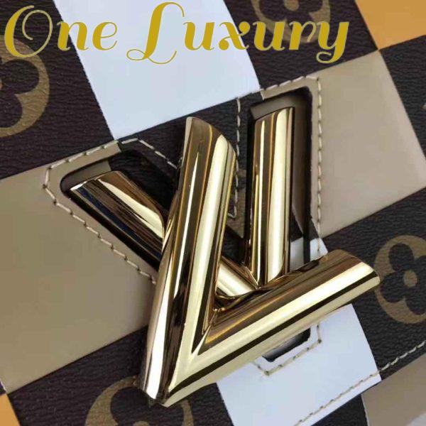 Replica Louis Vuitton LV Women Twist MM Handbag in Smooth Cowhide and Monogram Coated Canvas 8