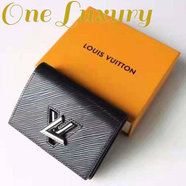 Replica Louis Vuitton Unisex Twist Compact Wallet Black Epi Grained Cowhide Leather 3