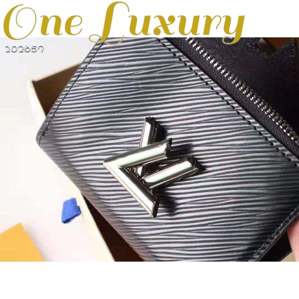 Replica Louis Vuitton Unisex Twist Compact Wallet Black Epi Grained Cowhide Leather 8