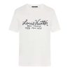 Replica Louis Vuitton LV Men Pont Neuf Signature Print & Embroidery T-Shirt