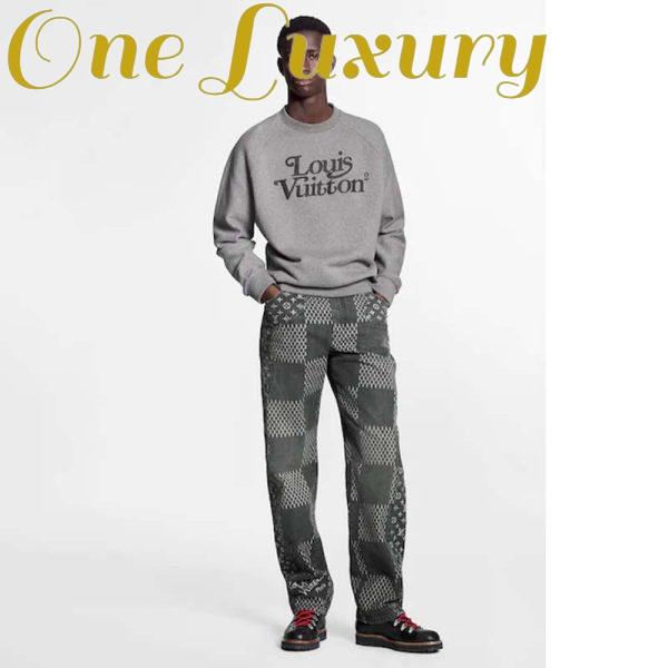 Replica Louis Vuitton LV Men Squared LV Sweatshirt LV2 Motif 100% Cotton-Grey 12