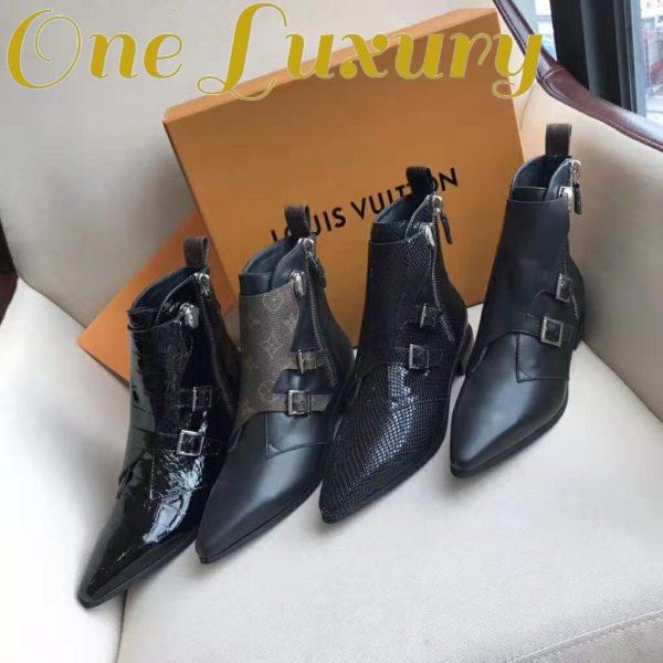 Replica Louis Vuitton LV Women Jumble Flat Ankle Boot in Calf Leather-Black 8