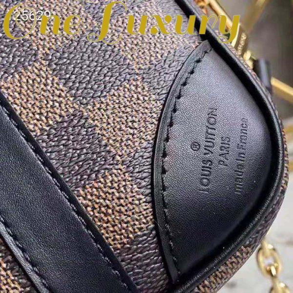 Replica Louis Vuitton Unisex Valisette Souple BB Handbag Black Damier Ebene Coated Canvas 10