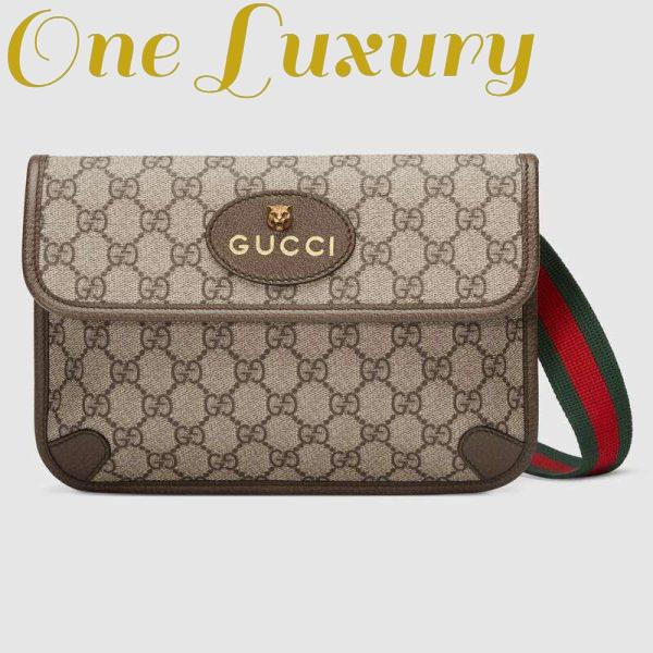 Replica Gucci GG Unisex Neo Vintage GG Supreme Belt Bag-Beige