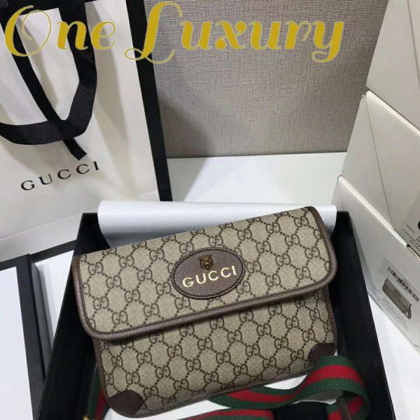 Replica Gucci GG Unisex Neo Vintage GG Supreme Belt Bag-Beige 4