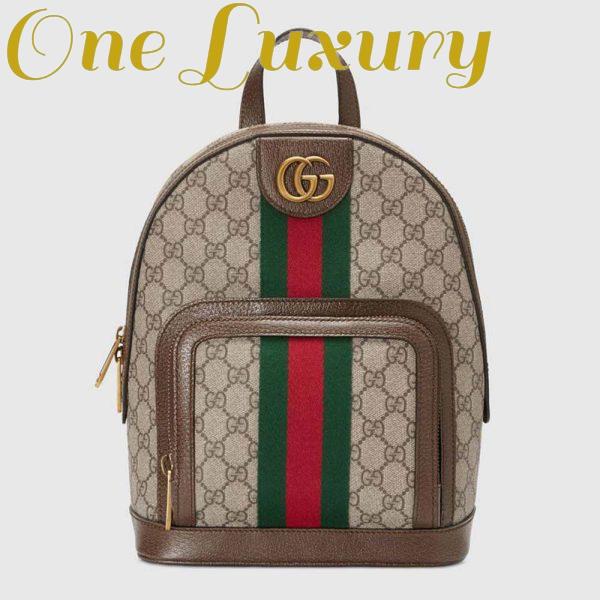 Replica Gucci GG Unisex Ophidia GG Small Backpack-Brown 2