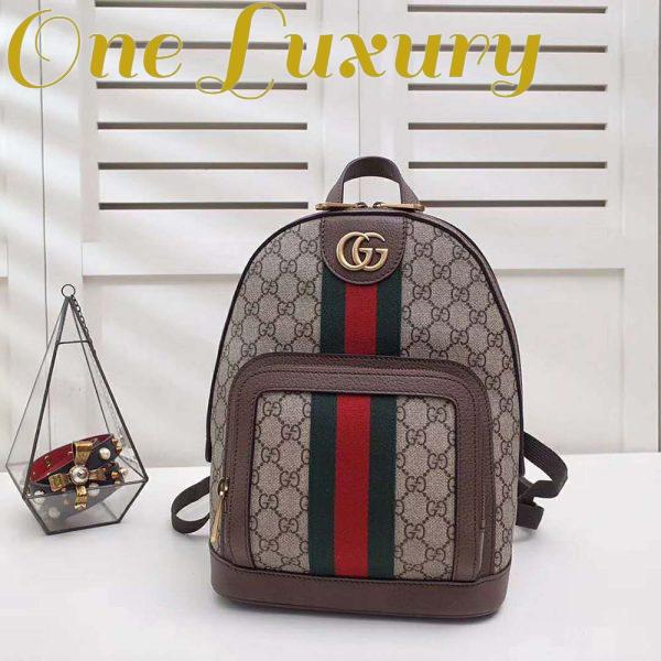 Replica Gucci GG Unisex Ophidia GG Small Backpack-Brown 3
