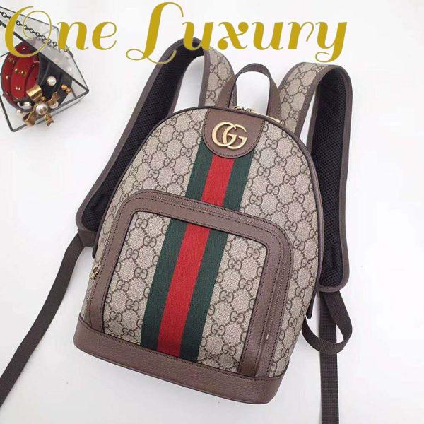 Replica Gucci GG Unisex Ophidia GG Small Backpack-Brown 4