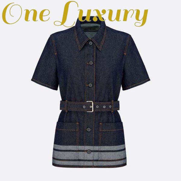 Replica Dior Women Denim Couture Short-Sleeved Belted Jacket 2