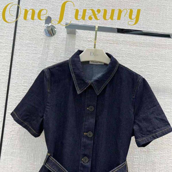 Replica Dior Women Denim Couture Short-Sleeved Belted Jacket 5