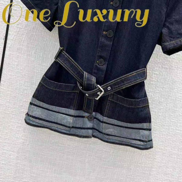 Replica Dior Women Denim Couture Short-Sleeved Belted Jacket 6