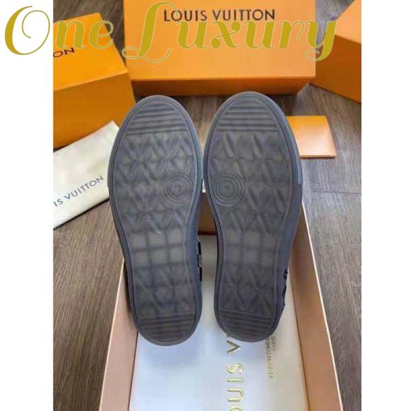 Replica Louis Vuitton LV Unisex LV Ollie Sneaker Black Damier Canvas and Suede Calf Leather 10