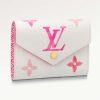 Replica Louis Vuitton Unisex Victorine Wallet Pink Monogram Coated Canvas Bill Pocket