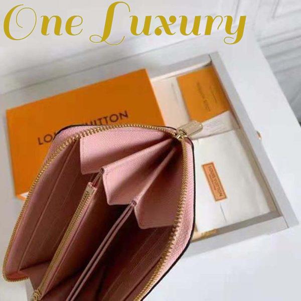 Replica Louis Vuitton Unisex Zippy Wallet Mist Gray Monogram Coated Canvas Cowhide Leather 9