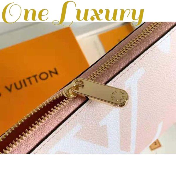 Replica Louis Vuitton Unisex Zippy Wallet Mist Gray Monogram Coated Canvas Cowhide Leather 10