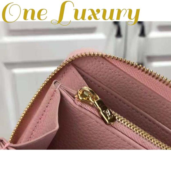 Replica Louis Vuitton Unisex Zippy Wallet Pink Monogram Empreinte Embroidered Cowhide Leather 10