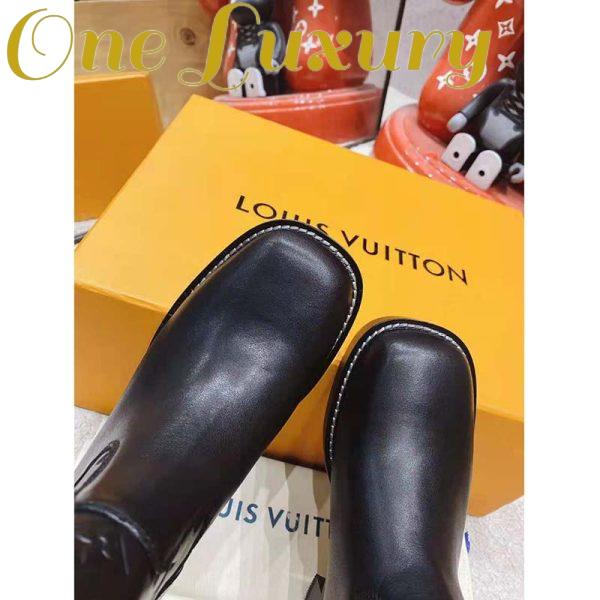 Replica Louis Vuitton LV Women Downtown Ankle Boot Black Embossed Calf Leather 3 cm Heel 11