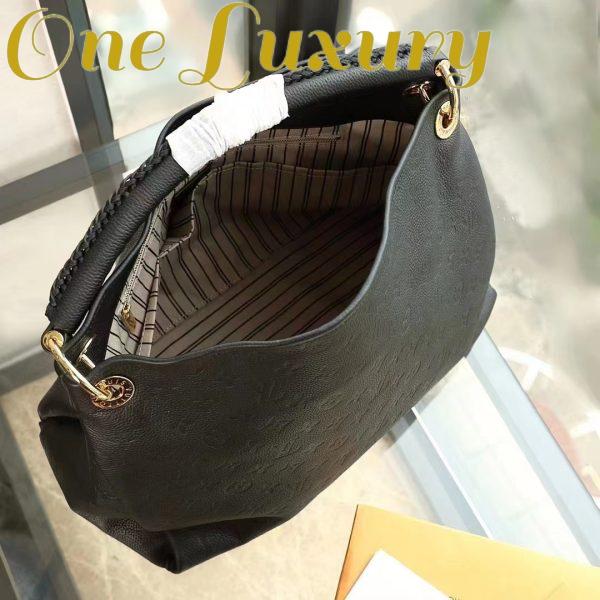 Replica Louis Vuitton Women Artsy MM Handbag Black Monogram Empreinte Embossed Supple Grained Cowhide 7
