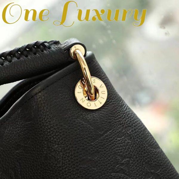 Replica Louis Vuitton Women Artsy MM Handbag Black Monogram Empreinte Embossed Supple Grained Cowhide 8