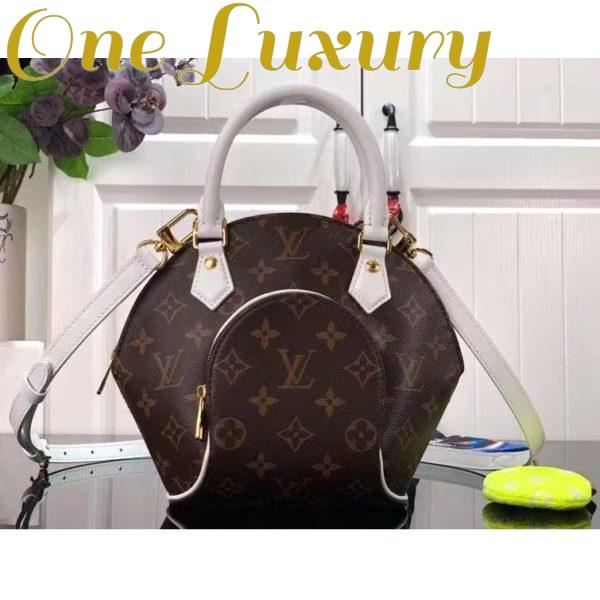 Replica Louis Vuitton Women Ellipse BB Handbag Brown Monogram Coated Canvas Cowhide Leather 3