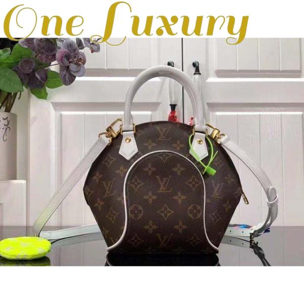 Replica Louis Vuitton Women Ellipse BB Handbag Brown Monogram Coated Canvas Cowhide Leather 4