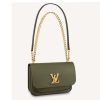 Replica Louis Vuitton LV Women Lockme Ever MM Handbag Beige Soft Grained Calfskin 13