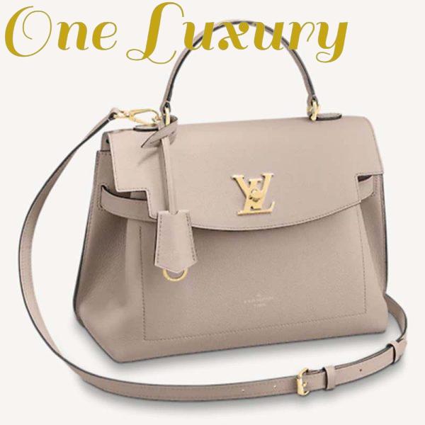 Replica Louis Vuitton LV Women Lockme Ever MM Handbag Beige Soft Grained Calfskin 2