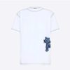 Replica Dior Men Dior and Kenny Scharf T-shirt Relaxed Fit White Cotton Jersey