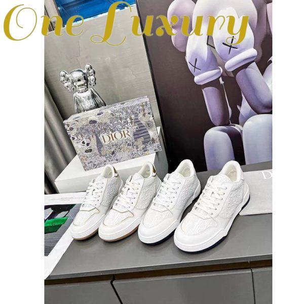 Replica Dior Women One Sneaker White Oblique Perforated Calfskin 6