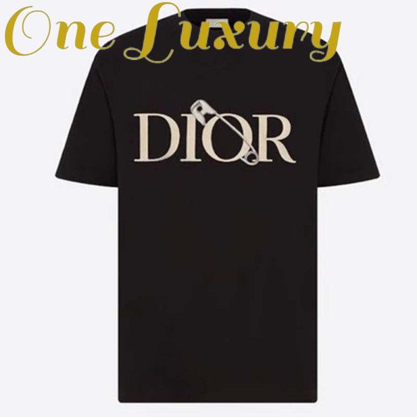 Replica Dior Men Oversized Dior And Judy Blame T-Shirt Cotton-Black 2