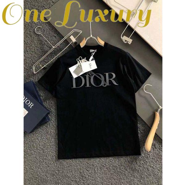 Replica Dior Men Oversized Dior And Judy Blame T-Shirt Cotton-Black 4