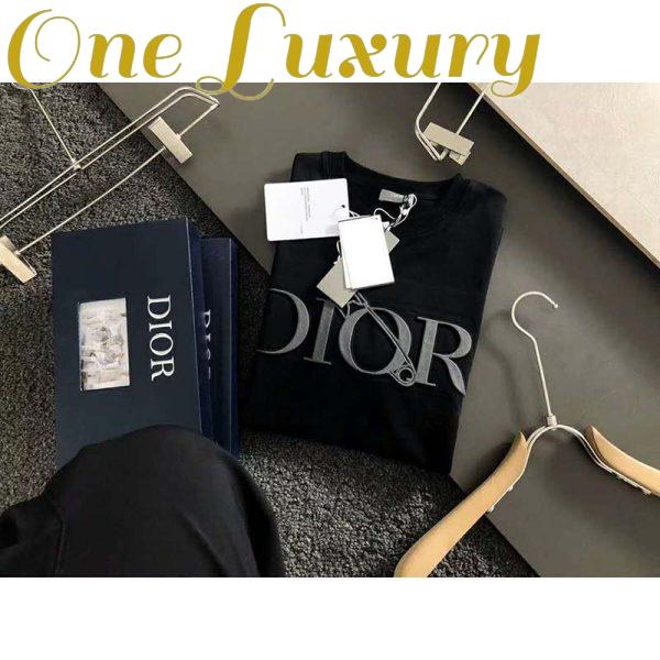 Replica Dior Men Oversized Dior And Judy Blame T-Shirt Cotton-Black 6