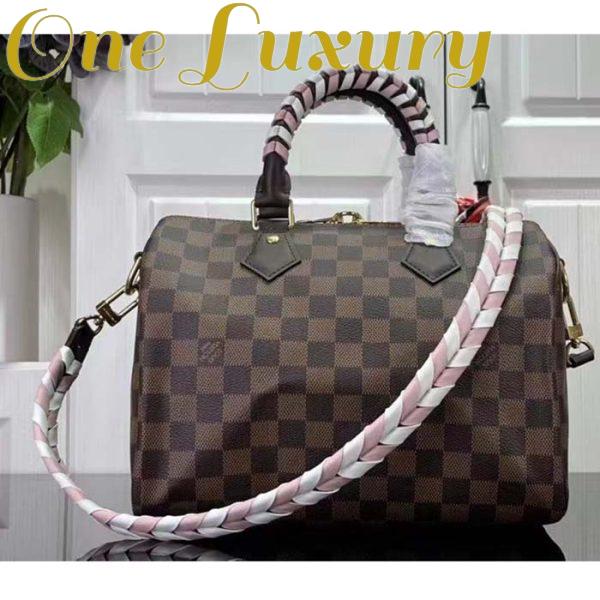 Replica Louis Vuitton Women LV Braided Speedy 25 Handbag Damier Ebene Coated Canvas 3