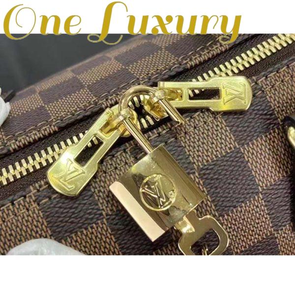 Replica Louis Vuitton Women LV Braided Speedy 25 Handbag Damier Ebene Coated Canvas 9