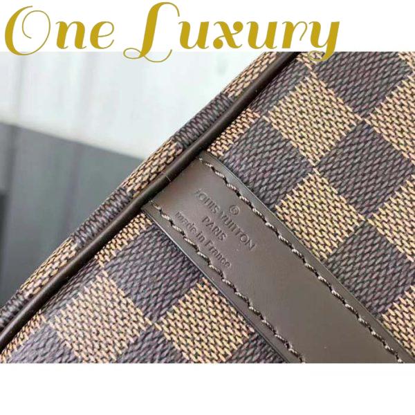 Replica Louis Vuitton Women LV Braided Speedy 25 Handbag Damier Ebene Coated Canvas 11