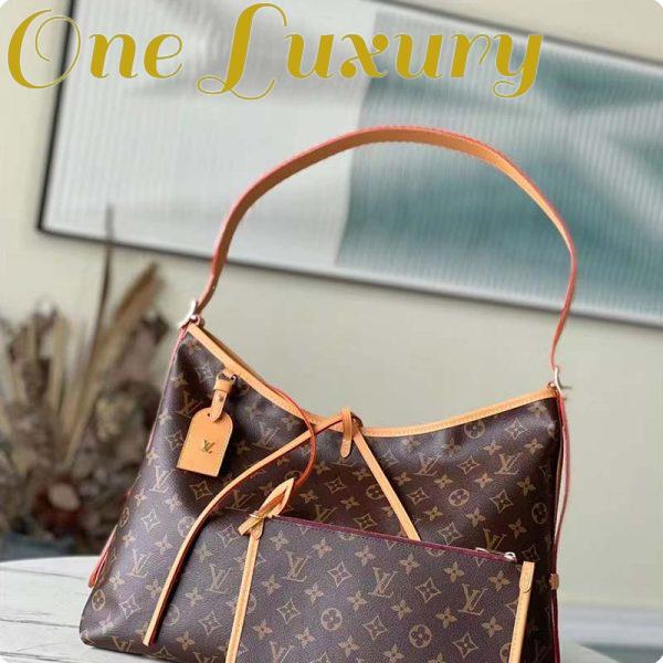 Replica Louis Vuitton Women LV CarryAll MM Handbag Brown Monogram Coated Canvas 3